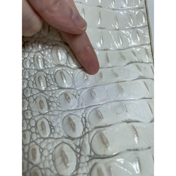 BRAHMIN Asher Tote Purse Vintage Bag White Medium - Picture 9 of 13